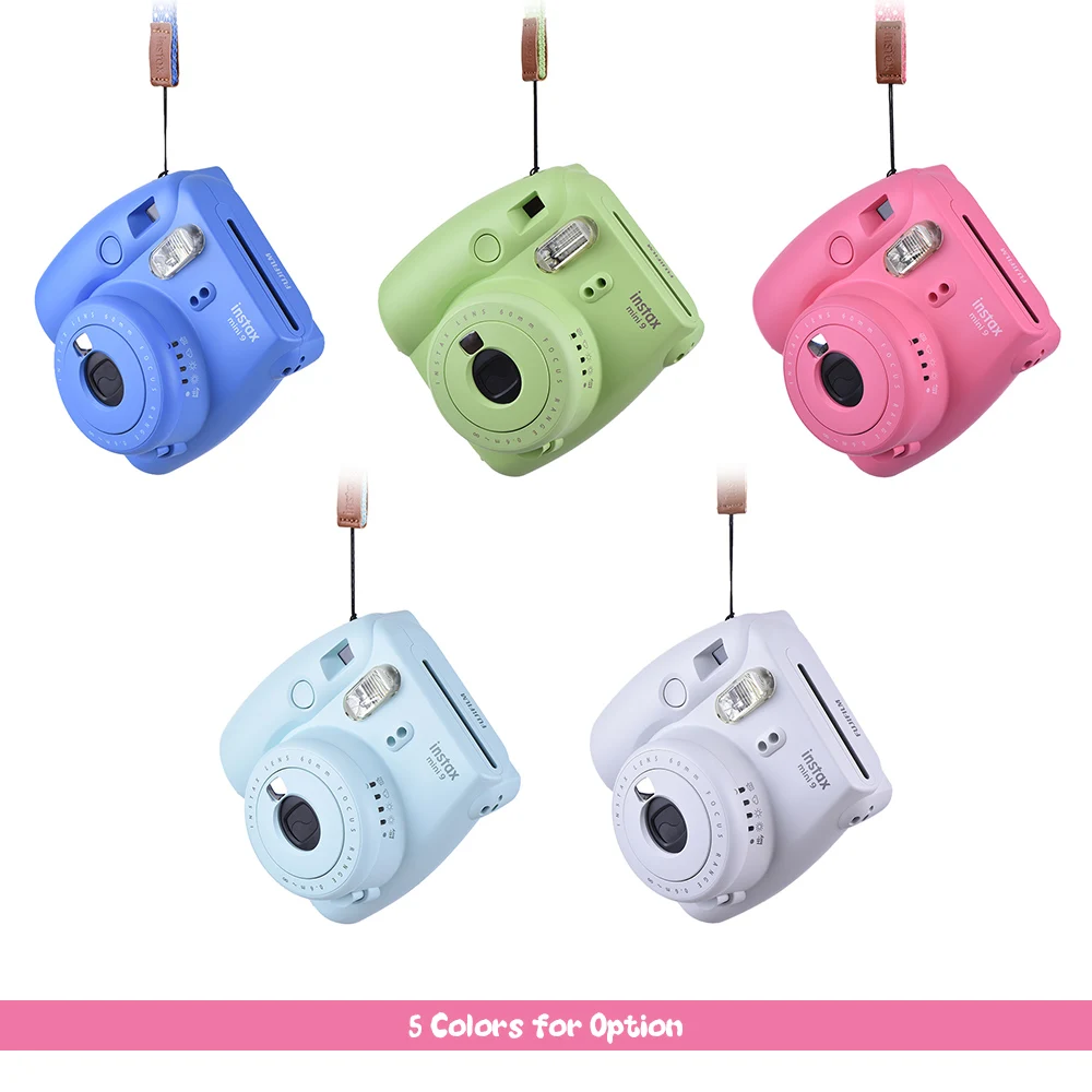 Fujifilm Instax Mini 9 мгновенная камера пленочная с зеркалом для селфи Ледяной