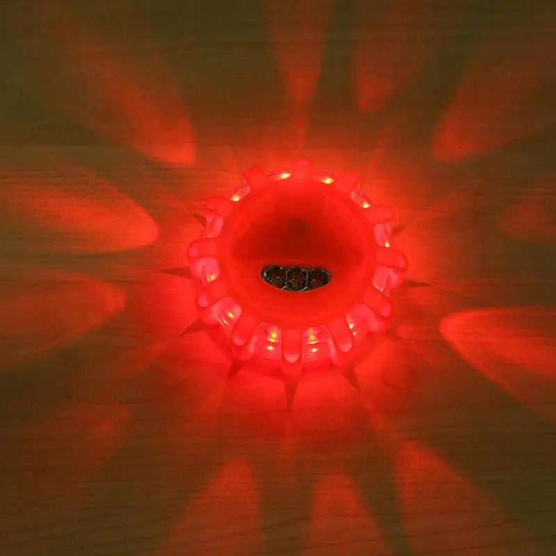

Auto 15 LED Round Beacon Emergency Strobe Flashing Warning Lights Round Car Roof Police Lightbar Road Safety Super Bright