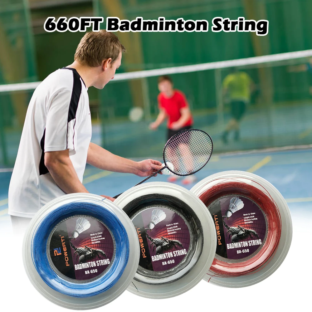 

600FT 0.72mm Badminton Racket String Badminton Training Racket String Resilient Replacement Badminton Racquet Line String