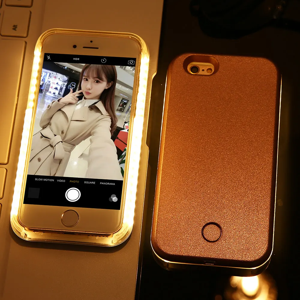 Чехол для телефона KISSCASE Light Up Selfie Flash iPhone 7 8 Plus X XS MAX светящийся чехол 5 5S SE девочек 6