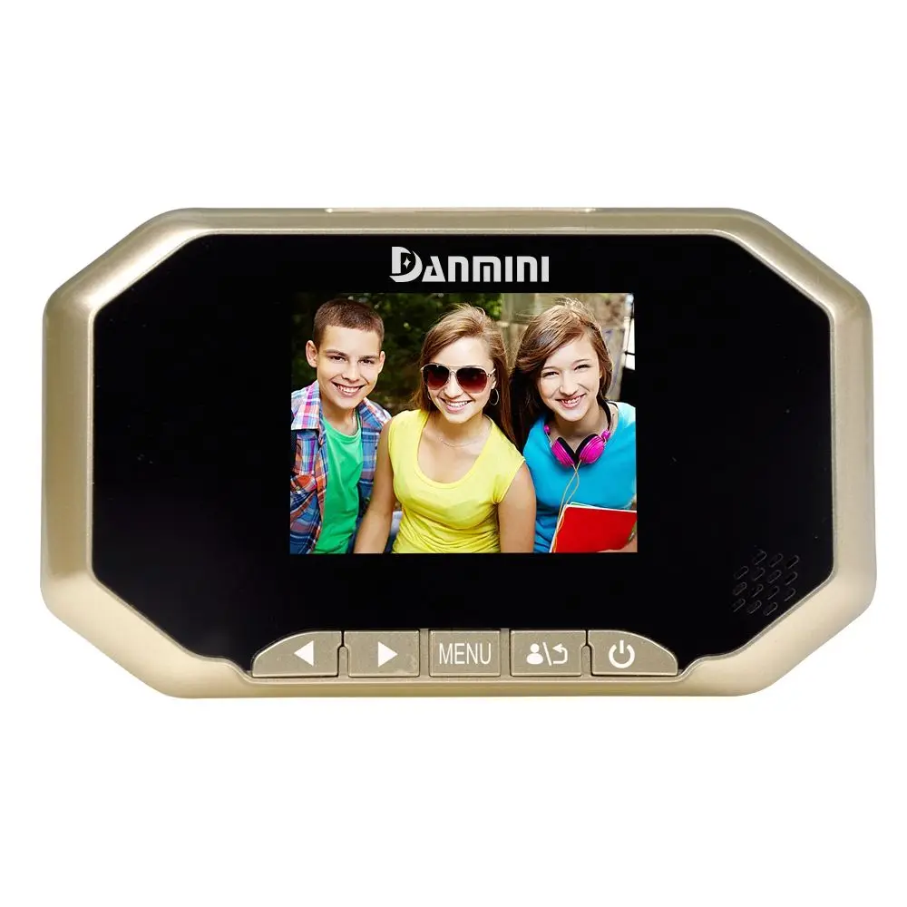 DANMINI 3,0 дюймов цифровой дверной звонок ЖК-камера для смотрового глазка PIR детектор движения дверь глаз видео запись ночного видения