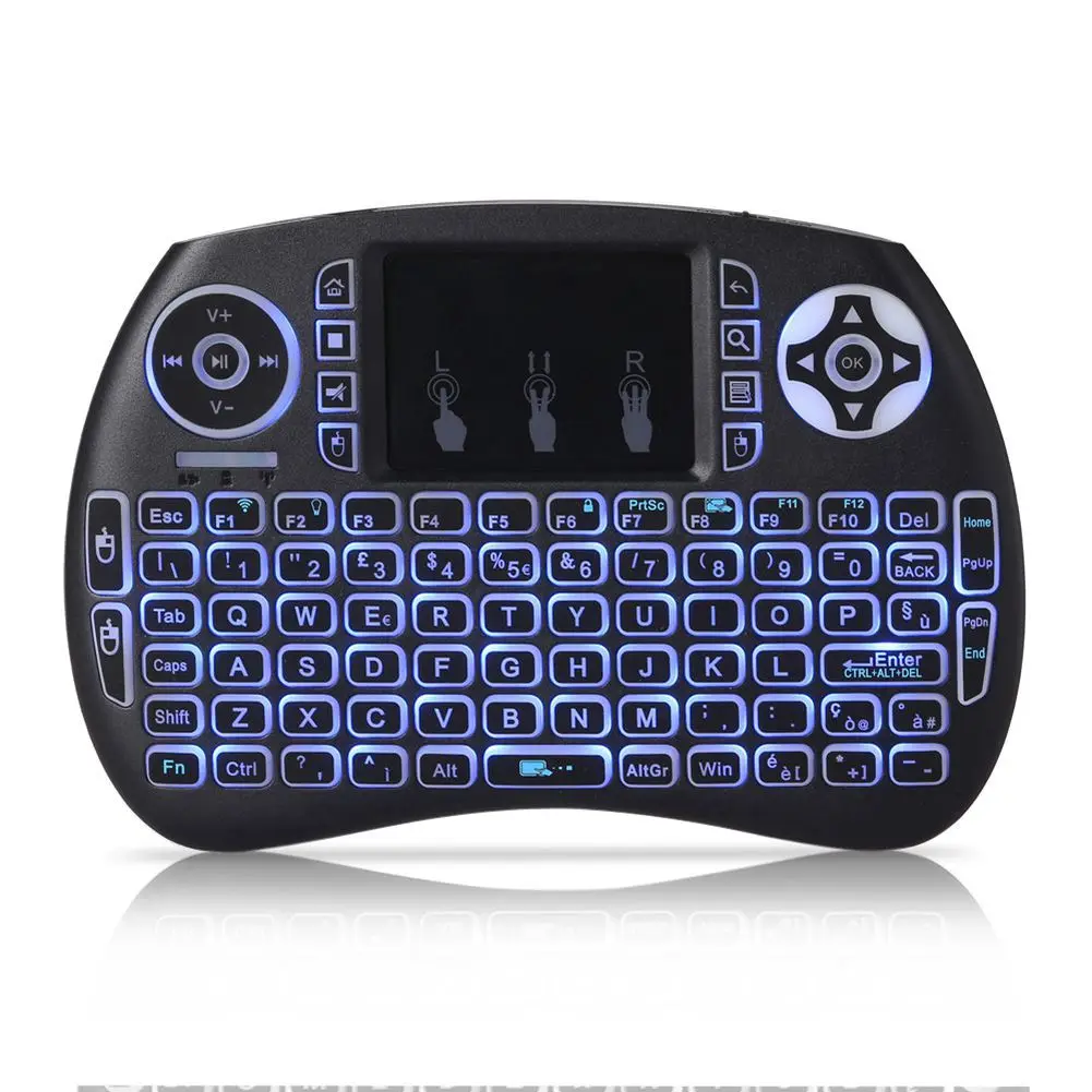 

Mini 2.4GHz Wireless QWERTY Keyboard Portable Hand-Held with Touchpad & Backlight for PC / Smart TV /Android TV Box