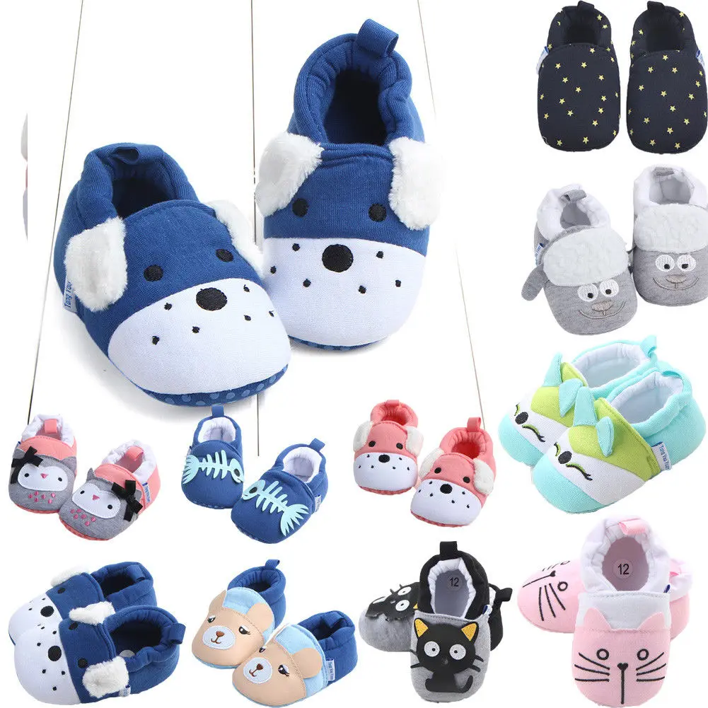 

2019 Cute Newborn Toddler Baby Shoes Boys Girls Crib Shoes Cartoon Animal Soft Sole Non-slip Infant Baby Shoes