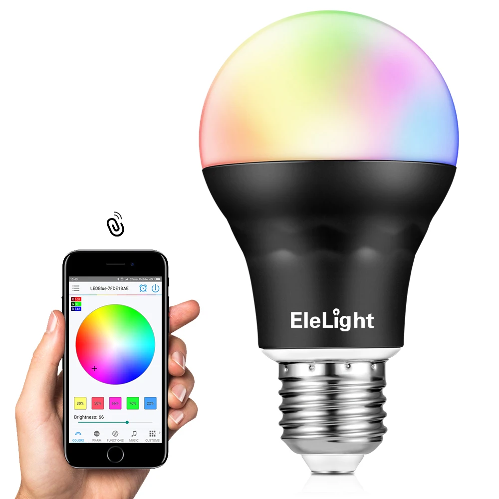 Распродажа! 50000 часов Elelight Светодиодный лампочки Bluetooth 4,0 лампочки RGB теплый свет светодиодный лампы Energy-энергосберегающие лампы