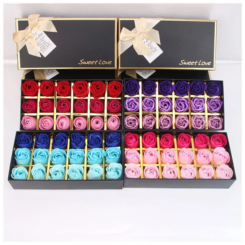 

18Pcs Flowers Scented Soap Rose Flower Gift for Anniversary/Birthday/Wedding