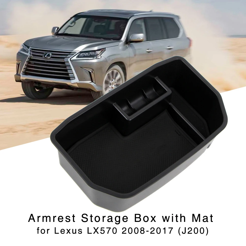 

Car Armrest Storage Box for Lexus LX570 2008 2009 2010 2011 2012 2013 2014 2015 2016 2017 Central Console Organizer Tray