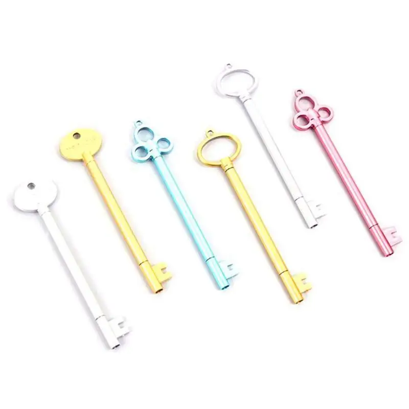 

12 pcs Retro Key Shape Gel Ink Rollerball Pens Encourage Gifts for the Students,Black,05mm