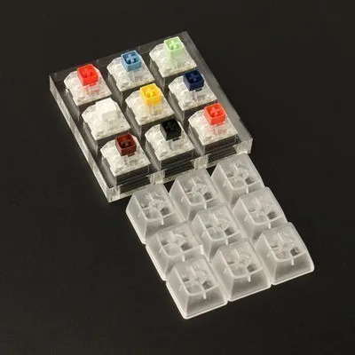 Механический тестер переключателей клавиатуры для Cherry Kailh Box Gateron Switches утолщенная акриловая основа прозрачные колпачки для ключей|Клавиатуры| | АлиЭкспресс