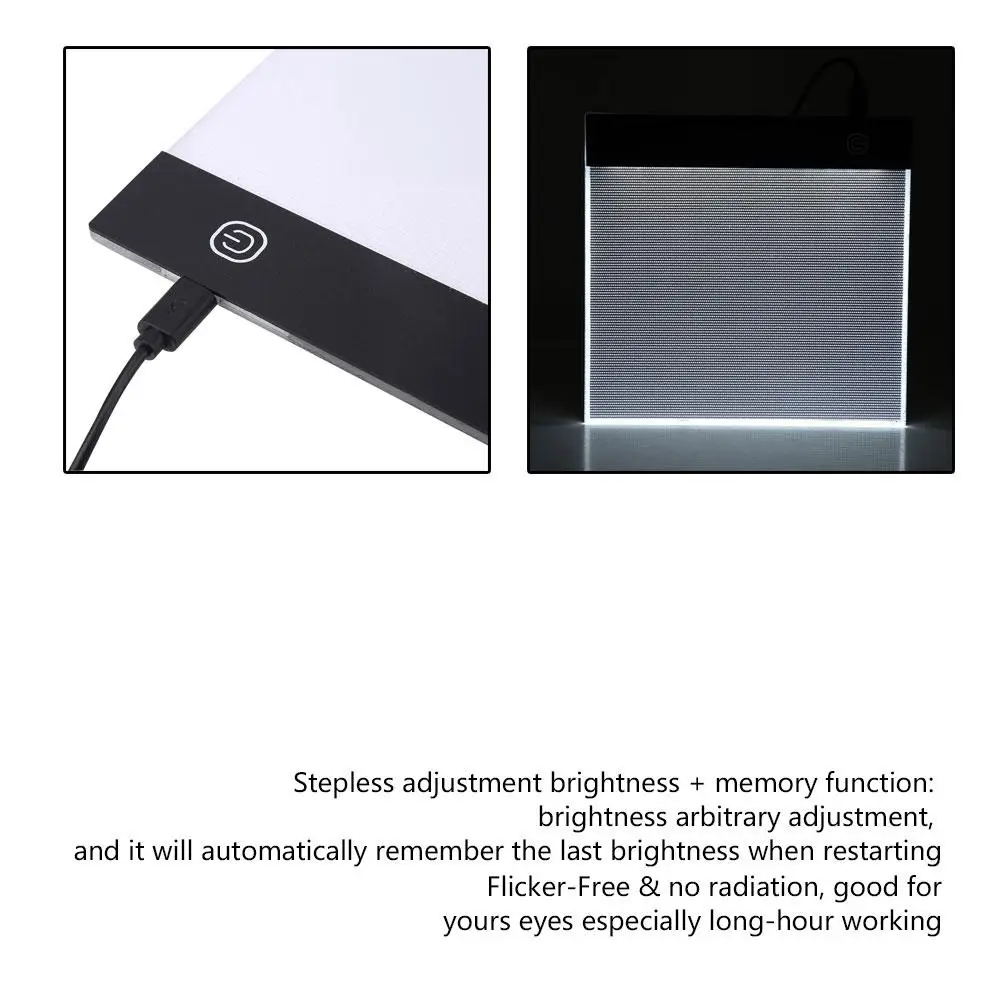 Высококачественный светодиодный светильник для трассировки, коробка, доска А5, художественный Рисунок, копировальный коврик, стол+ USB кабель