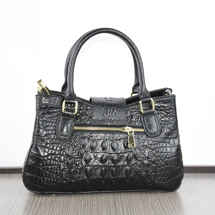 2019 التمساح الإناث حقيقية جلد التمساح الفاخرة شنطة كتف المرأة أعلى-حقائب بيد مصمم حقائب موهير حقيبة محايد