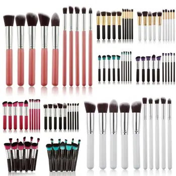 

10Pcs Professional Makeup Brushes Set Make Up Powder Brushes Maquillage Cosmetic Tools Kit Eyeshadow Lip Brushes