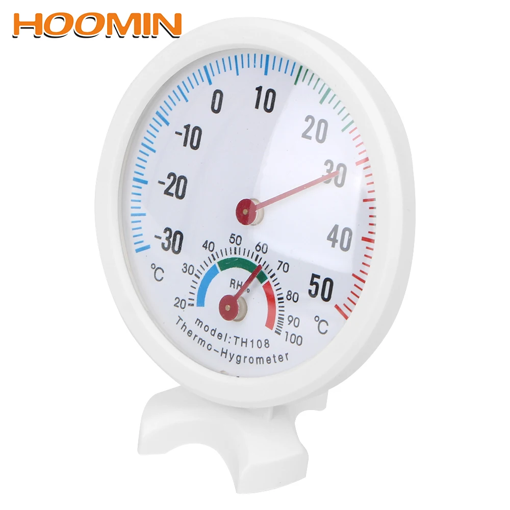 

Round Mini 2 in 1 Thermometer Hygrometer Measuring Tool Temperature Humidity Meter Gauge Clock-shaped Wall-mounted