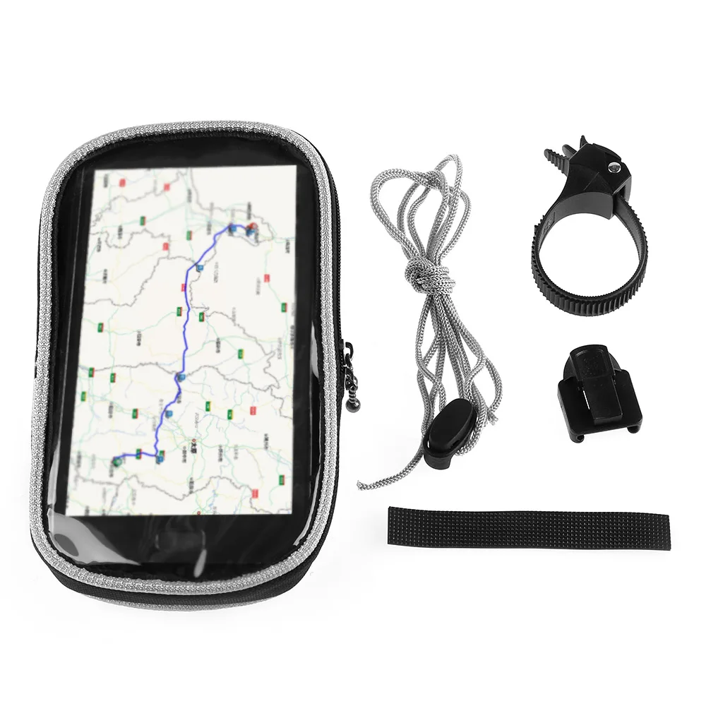 Sale ROSWHEEL Bicycle Bags Touch Screen Quick Disassembling Fastener Double Zipper Bicycle Handlebar Phone Bag 5