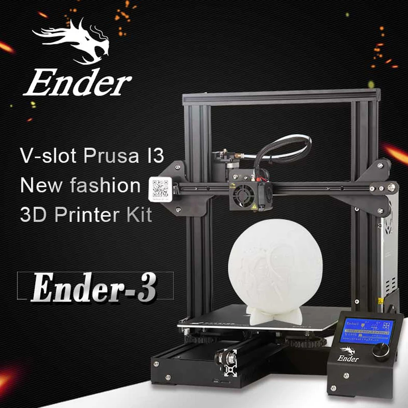 3d принтер Ender-3 3d Принтер Комплект FDM v-слот I3 MK10 экструдер 1,75 мм сопло 220x220x250 мм Размер Ender3 3d принтер