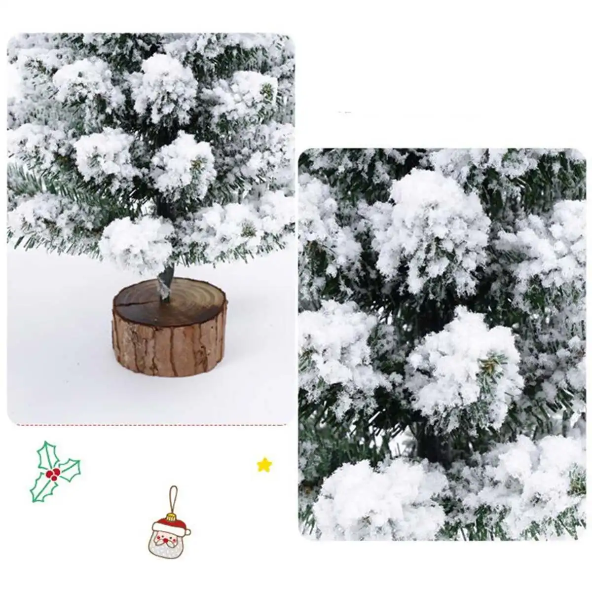  50cm LED Mini Christmas Tree Lighting String PVC Desktop Small Tree Table Ornaments Home Party Deco