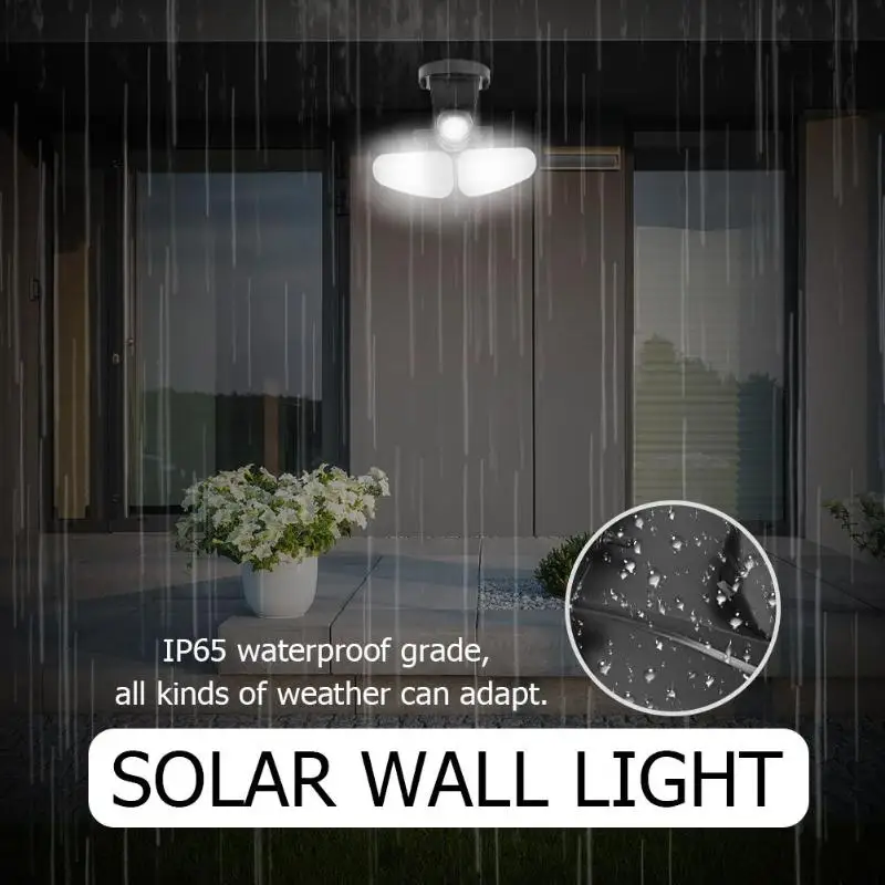 

Solar Wall Light 40+40LED 3 Modes Wireless IR Motion Sensor IP65 Waterproof Night Lamp Lantern for Outdoor Garden