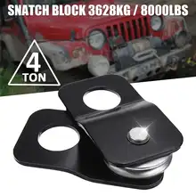Autoleader Pesante 4 Ton Tonnellate Strappare Blocco Puleggia Capacità di Recupero Winch Puleggia Nero 146 millimetri x 77 millimetri x 35mm