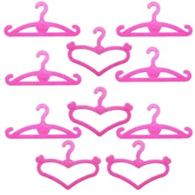 50Pcs/Lot Doll Accessories Pink Wardrobe Dollhouse Dress Clothes Plastic Hangers 11inch For Doll Clothes Girl Pretend Play Toy leadingstar 20 pcs lot pink hangers dress clothes accessories for barbie doll pretend play new year girls gift zk15