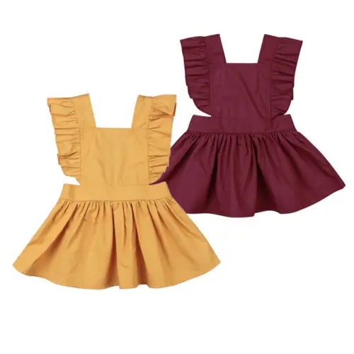 

Toddler Baby Girl Ruffled Sundress Kids Girl Dresses Backless Baptism Party Pageant Dress