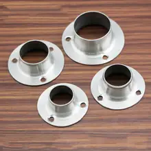 Vara de pano para decoração de móveis, 2 peças, grosso, de aço inoxidável, flange, assento, tubo redondo, suporte para assento, ferragens para móveis domésticos