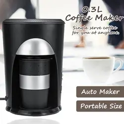 Одна чашка кофеварка Автоматическая капельная кофейная горшка маленькая кофемашина с фильтр кофейный Автоматическое отключение питания