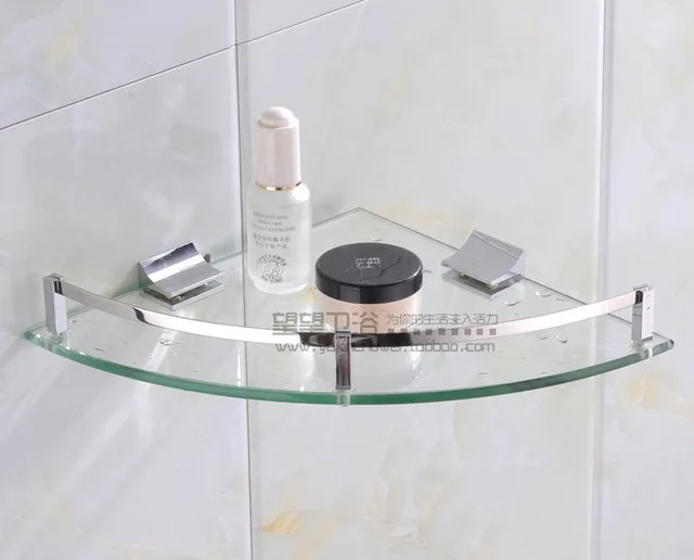 Dropship Glass Corner Shelf For Bathroom Corner Shower Shelf Black Tempered  Glass Shelf With Rail Bathroom Corner Organizer Bathroom Shelves Wall  Mounted to Sell Online at a Lower Price