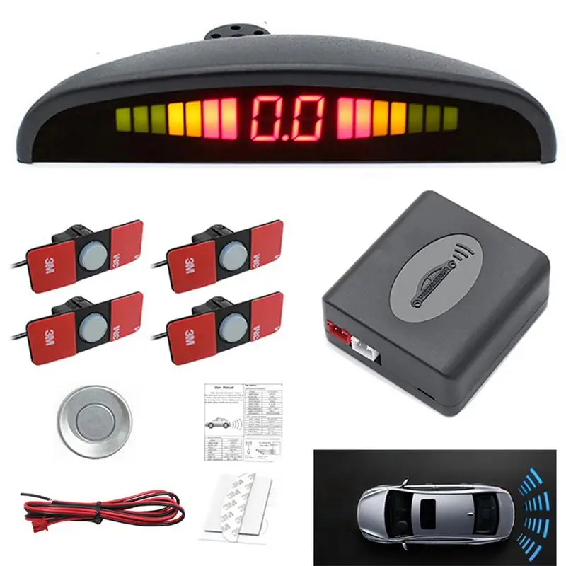 

Parking Sensor Crescent Reversing Radar With 4 Wing Probes LED Display 16.5MM 2019 New