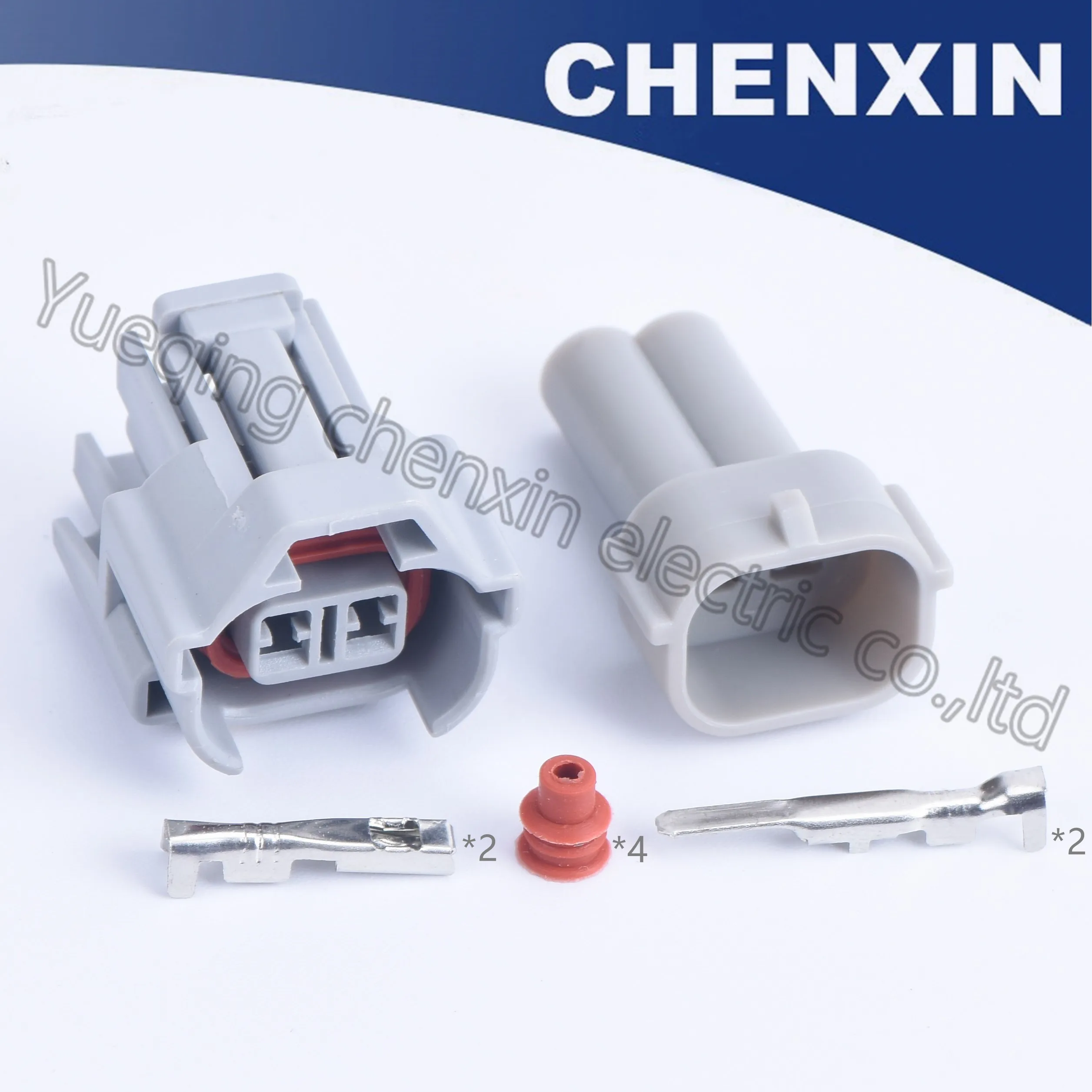 Gray 2 pin automobile Sealed waterproof auto connectors NIP (2.0) male and female Auto parts sensor adapter wiring plug Gray 2 pin automobile Sealed waterproof auto connectors NIP (2.0) male and female Auto parts sensor adapter wiring plug