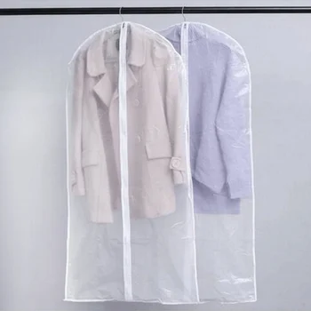 

6pcs Home Travel Portable Transparent Garment Bags Clothes Dust-proof Cover Suits Storage Bags for Trench Coat Dress Clothing