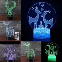 Elk Deer shape Touch светодиодный LED Light Up Ночная лампа настольная 2 Вт 5 в красивые изменения Светодиодный светодиодная ночник. Таблица 35g