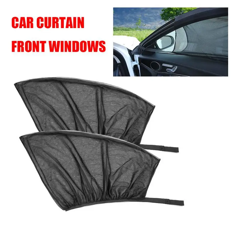 

2/4Pcs Car Curtain Universal Summer Sunshade Side Window Mesh Breathable Sun Block Sunscreen Heat Insulation Net Window Cover