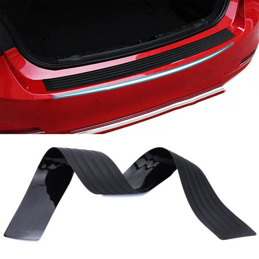 90cm Car Trunk Door Sill Plate Rear Bumper Guard Protector Rubber Pad Trim Cover Auto Bumper