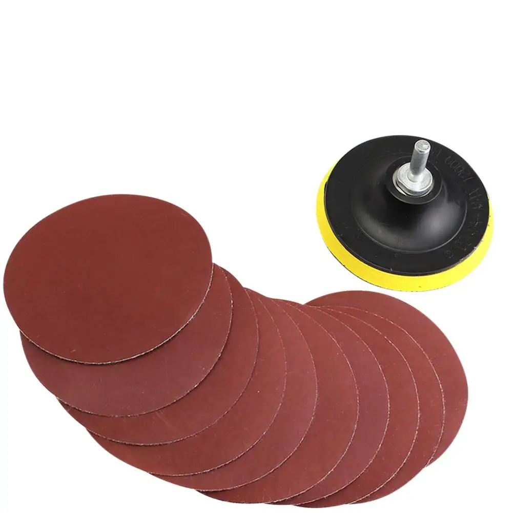

LanLan 10Pcs 4 Inches Sandpaper wirh Rollor Pole for Cleaning Polishing