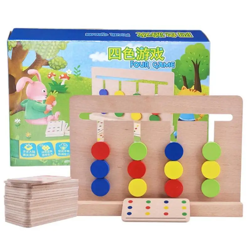 

Kids Color Collocation Wooden Game Toys Children Intellectual Learning Educational Montessori Toys Kids Birthday Gifts