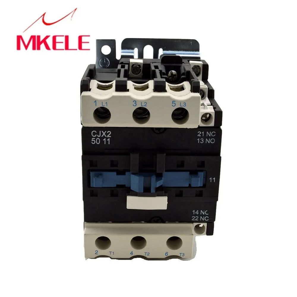 CJX2-5011 3P+NO+NC 50A rated 220v coil voltage three phase contactor telemecanique contactor with CE approved