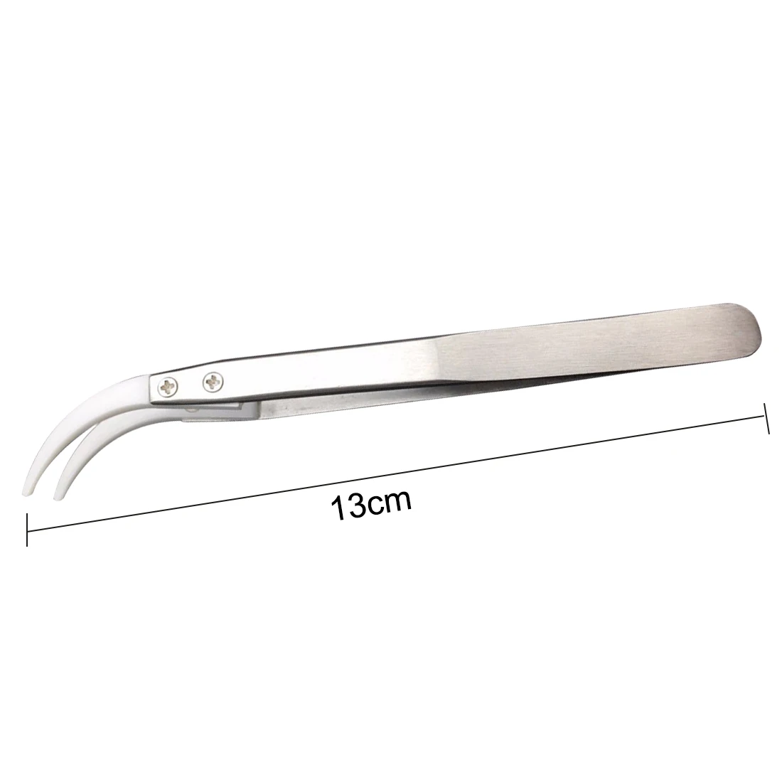 

New Anti-Static Ceramic Tweezers Electronic Cigarette Industrial Ceramic Tweezers with Insulated Curved Tip