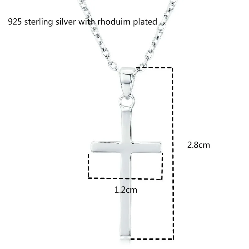 Милое ожерелье из стерлингового серебра 925 пробы с подвеской в виде Креста для женщин, ювелирные изделия для девочек, подсказочный Pendentif Pendulo, вечный матч