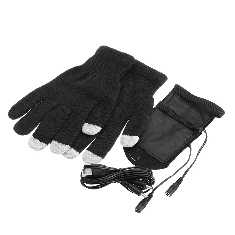 

5V USB Powered Heating Gloves Sport Hand Warmer Heated Skiing Glove Knitted Mittens Winter Unisex Men Women Couple Gloves New