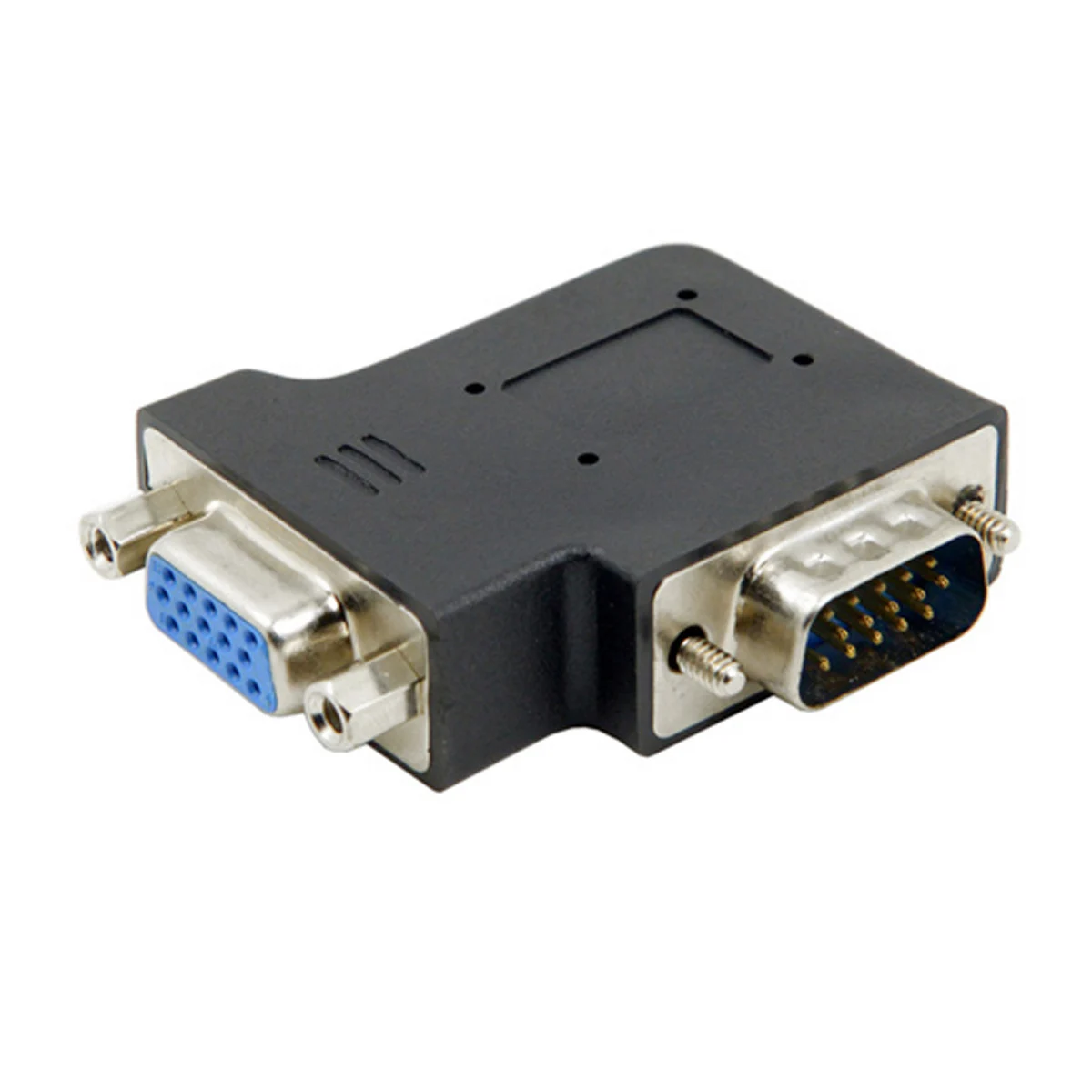 VGA SVGA Male 15 pin Левый Угловой 90 градусов для женщин вертикальный плоский удлинитель