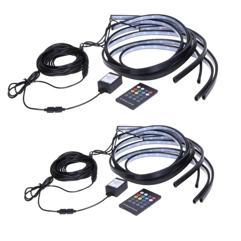 Горячая продажа 90/120 см Автомобильная RGB Светодиодная лента 5050 SMD DC12V 6000K под