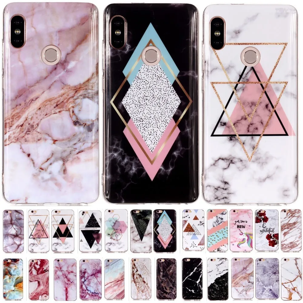 

Fashion Marble Stone Unicorn Phone Case For Xiaomi Redmi Note 6 Pro Note6 Pro Back Covers Coque Soft TPU Silicon Cases Note6Pro
