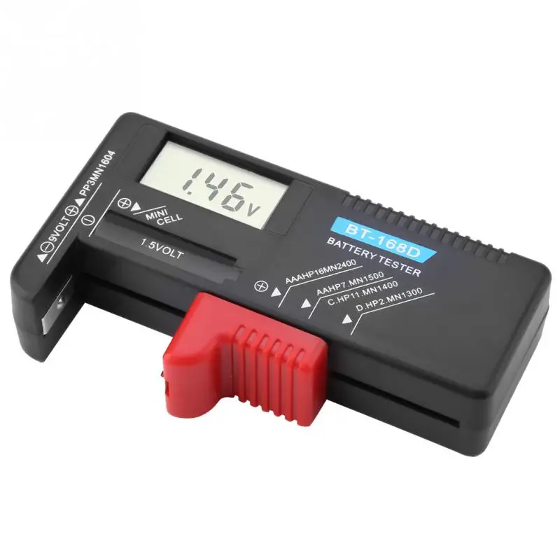 BT 168D тестер батареи Универсальный цифровой с ЖК дисплем AA/AAA/C/D/9 V/1 5 V Кнопка