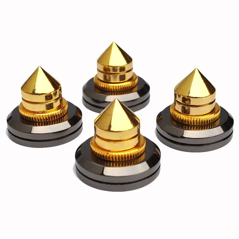 

4sets Audio Speaker Spikes Subwoofer Isolation Spikes Cones Stand Feet+CD Amplifier Base Pads For Speaker Stand Shock Pin Pads