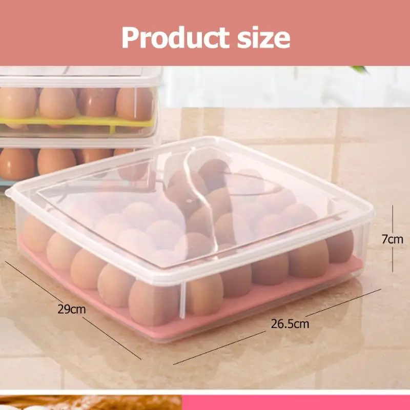 

Grids Plastic Egg storage Box Duck Egg holder Refrigerator Food Container Kitchen Stackable freezer egg storage Organizer