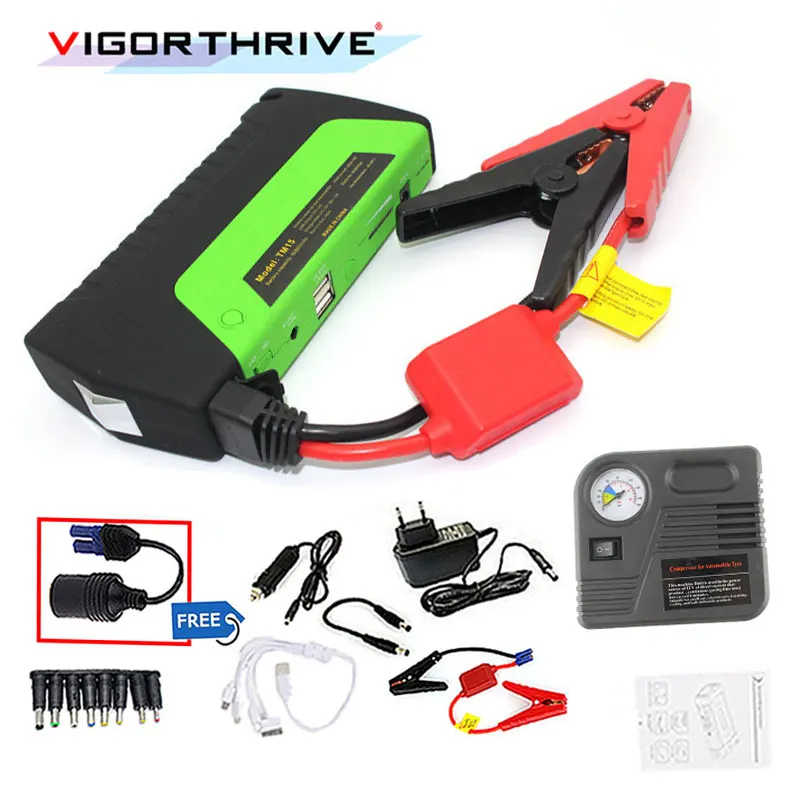 

With Electric Air Pump Car Charger Auto Engine Car Jump Starter 12V Mini Emergency Start Car Booster Power Bank Battery starter