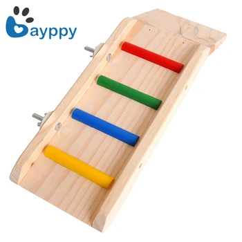 

Hamster Toy Wooden Board Jumping Springboard Slides Grinding Deck Ladders Small Chinchilla Squirrel Hedgehog Cage Accessories
