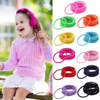 

10pcs/Pack Cute Girls Ponytail Hair Holder Elastic Rubber Band Multicolor Hairdressing Supplies Girls Hair Accessories