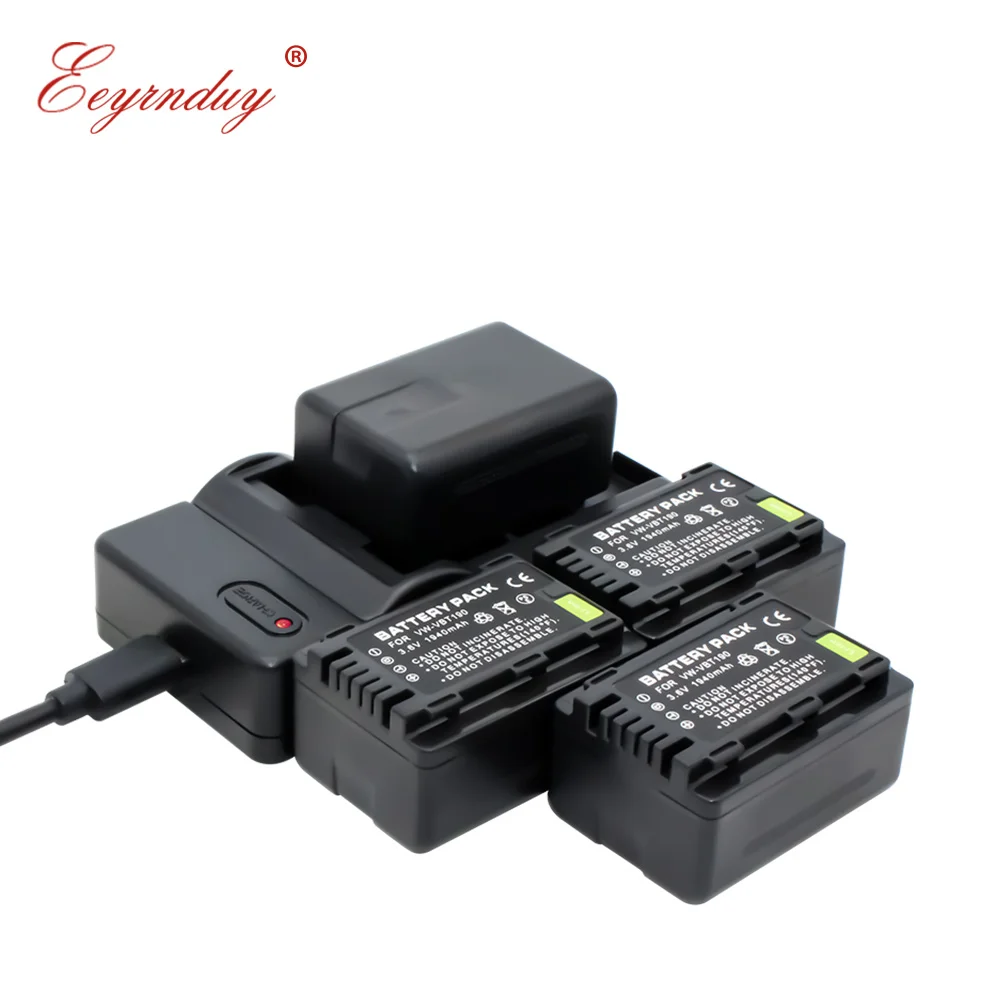 

Lithium Battery (4-Pack) + USB Charger for Panasonic HC-V770K HC-WXF991K HC-W580K HC-VX981K HC-V180K HC-V380K HC-VX870K HC-W570K