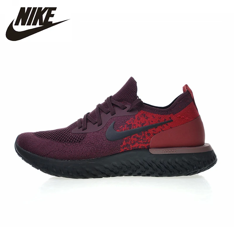 

Nike Original Epic React Flyknit Men's Running Shoes Breathable Outdoor Sneakers Comfortable Lightweight Sport Shoes #AT0054-600