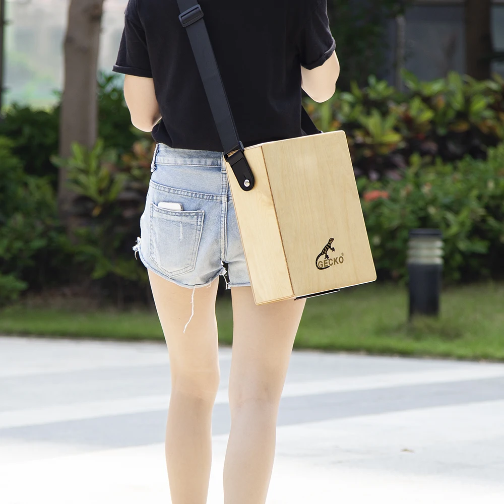 Portable Travel Box Drum Lightweight Travel Cajon Birch Wood Drum Percussion Instrument With Carrying Bag